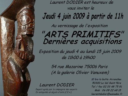 Arts Primitifs 2009 - Galerie Laurent Dodier - Art Tribal