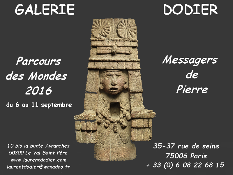Parcours des Mondes 2016 - Messagers de Pierre - Galerie Laurent Dodier - Art Tribal