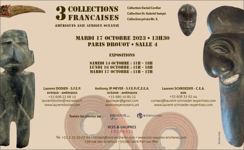 Vente publique 17/10 - Galerie Laurent Dodier - Art Tribal